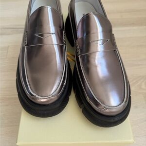 Metallic Loafers for Women